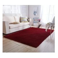 Alfombra peluda tipo Shaggy 240cm x 200cm Burdeo