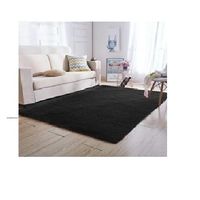 Alfombra peluda tipo Shaggy 240cm x 200cm Negro