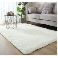 Alfombra peluda tipo Shaggy 180cm x 200cm Blanco