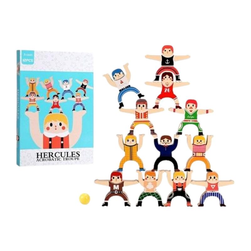 GENERICO - Juego Didáctico de equilibro de madera acróbatas