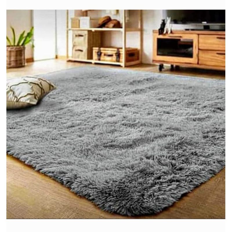 GENERICO - Alfombra peluda tipo Shaggy 180cm x 200cm Gris