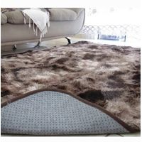 Alfombra peluda tipo Shaggy 180cm x 200cm Café Jaspeado