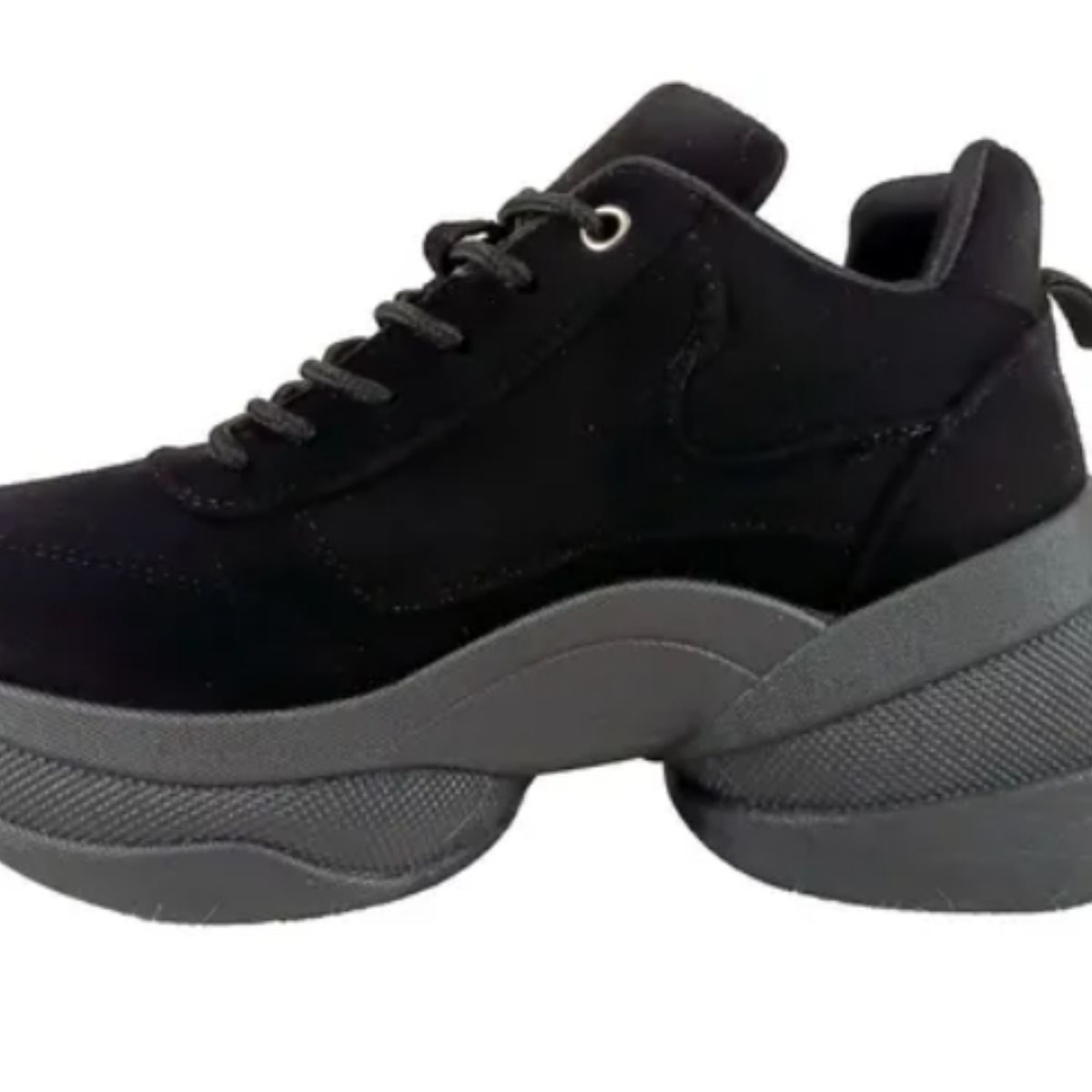 PAND G - Zapatilla Gamuza Con Plataforma Color Negro