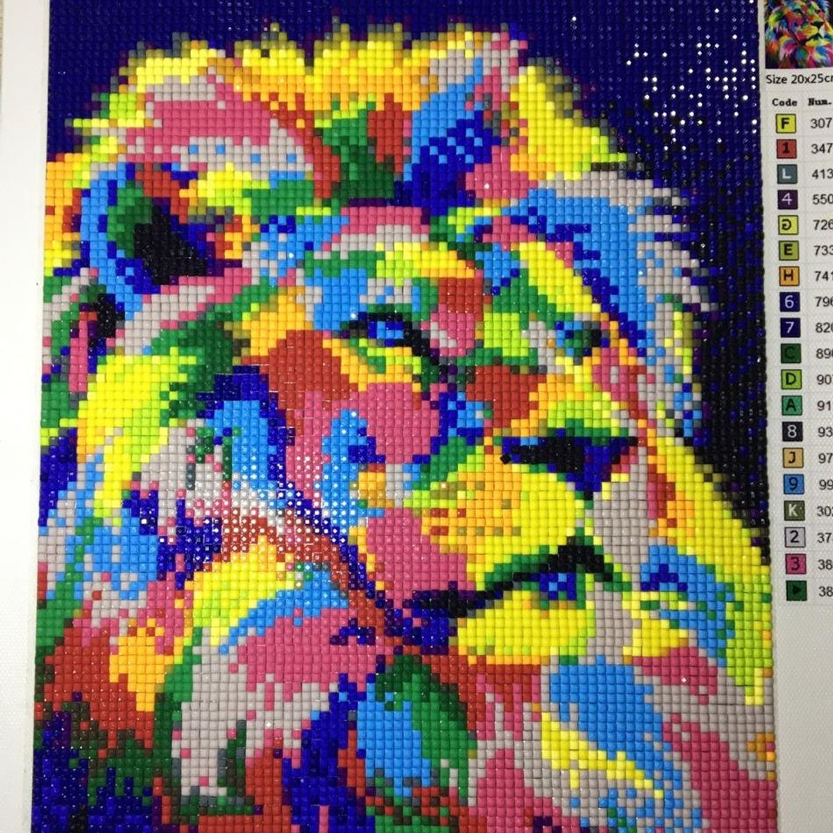 MI ARTE OCIO CONSENTIDO - Pintura diamante León 20x25 cm Diamond Paimting