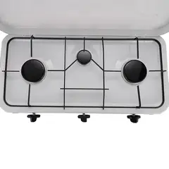 GENERICO - Cocina Cocinilla A Gas Encimera 3 Platos Con Tapa DELUX