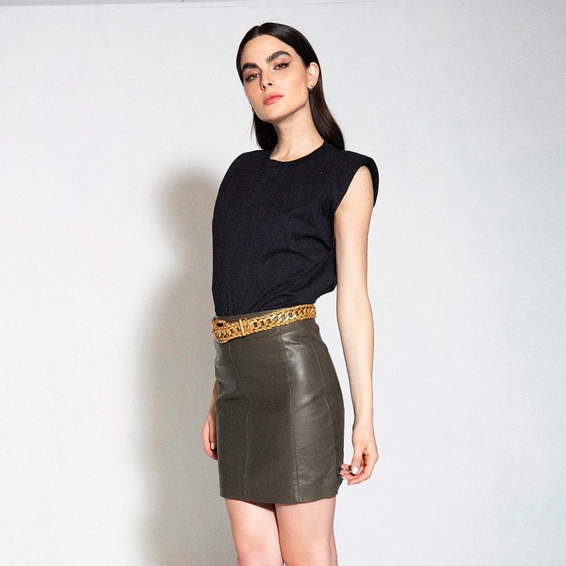 AMEN LEATHER - Mini De Cuero Ki Verde Amen