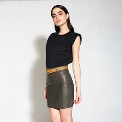 AMEN LEATHER - Mini De Cuero Ki Verde Amen
