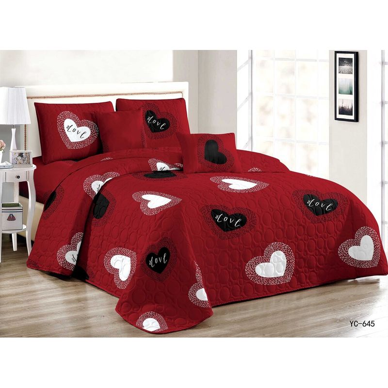 GENERICO - CUBRECAMA PLAZA Y MEDIA ESTAMPADO CON FUNDA DE ALMOHADA.