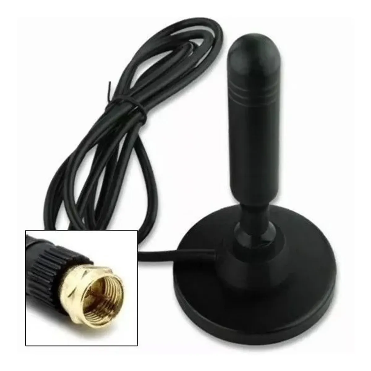 GENERICO - Pack X2 Antena Tv Digital Hd Con Iman Interior  Exterior