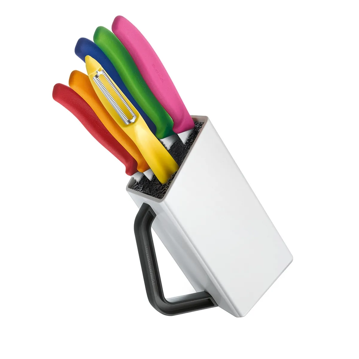 VICTORINOX - Bloque de cuchillos Swiss Classic, 6 piezas color Blanco Victorinox