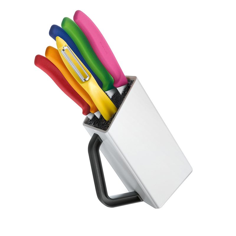 VICTORINOX - Bloque de cuchillos Swiss Classic, 6 piezas color Blanco Victorinox