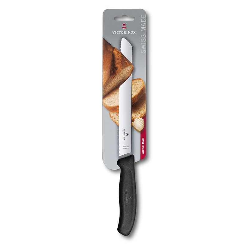 VICTORINOX - Cuchillo para pan Swiss Classic negro Victorinox