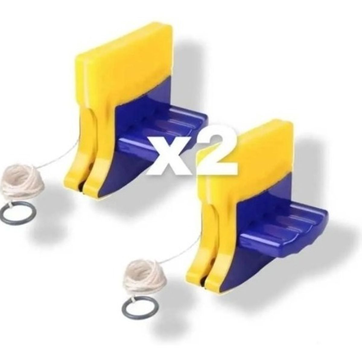GENERICO - Pack 2 Limpiador Magnetico Vidrios Doble Cara Ventanas Altura Cuerda Seguridad Limpiavidrios Hogar