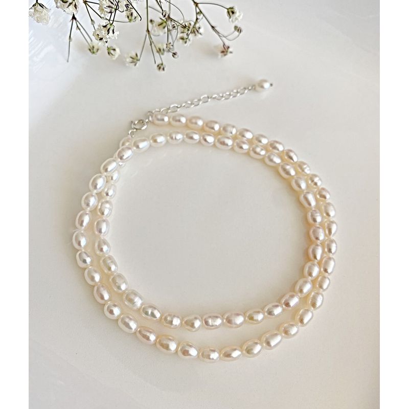 JOYAS CRISOL - Collar Mujer Perlas Naturales Y Plata