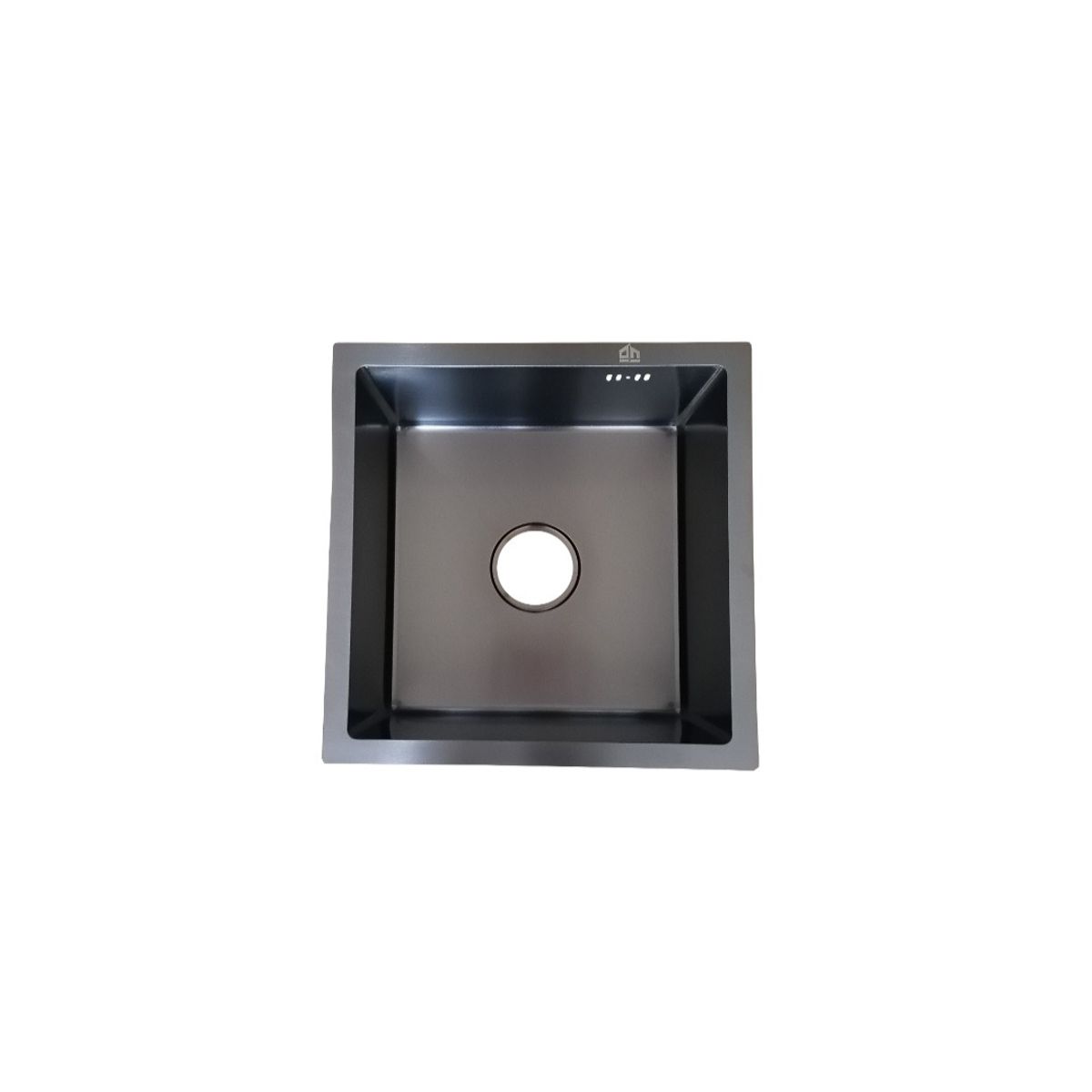 GENERICO - Lavaplatos acero inoxidable 43x43 Deluxe color grafito oscuro