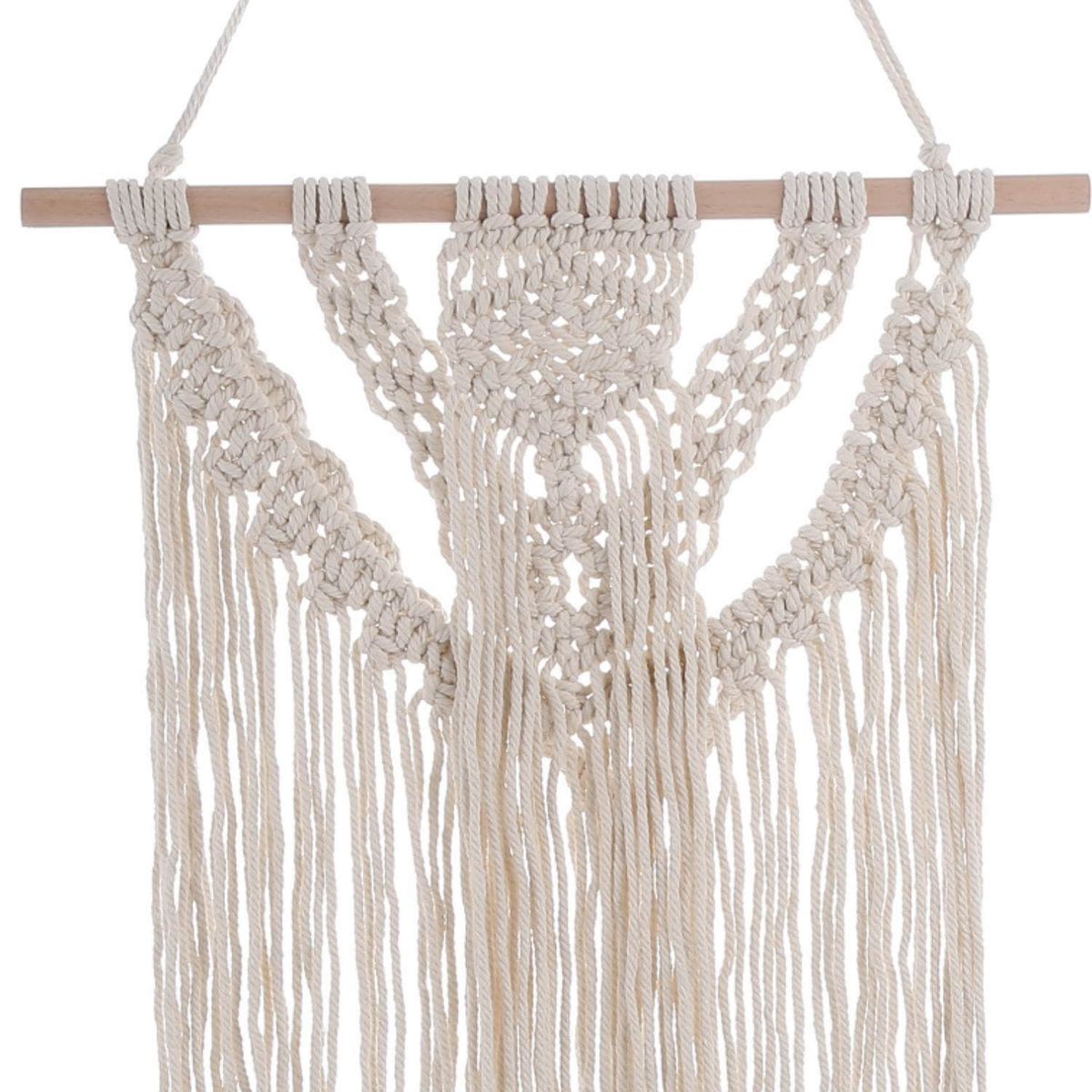 HOME ESSENTIALS - Telar de macramé blanco 73 cm