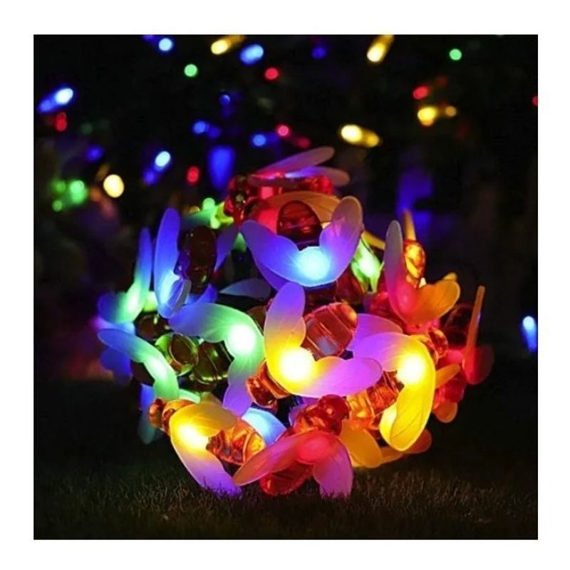 GENERICO - Luces Guirnalda Solar Abeja Multicolor 4.3  20 led