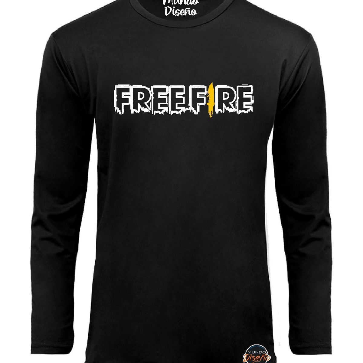 MDC - Polera Manga Larga Para Hombre Free Fire Clásico