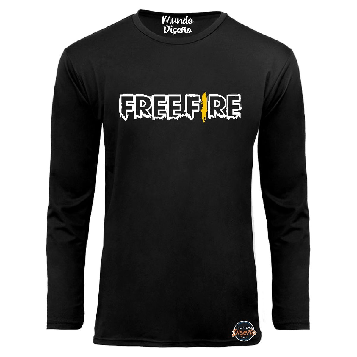 MDC - Polera Manga Larga Para Hombre Free Fire Clásico