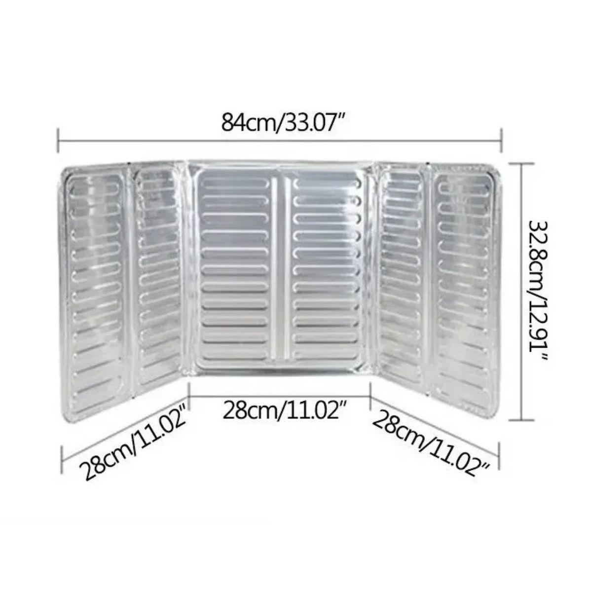 GENERICO - 2x Protector Aluminio 32x84cm Anti Salpicadura Aceite Cocina