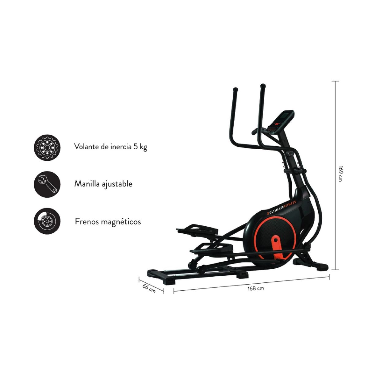 ULTIMATE FITNESS - ELÍPTICA T800 PRO MAGNÉTICA