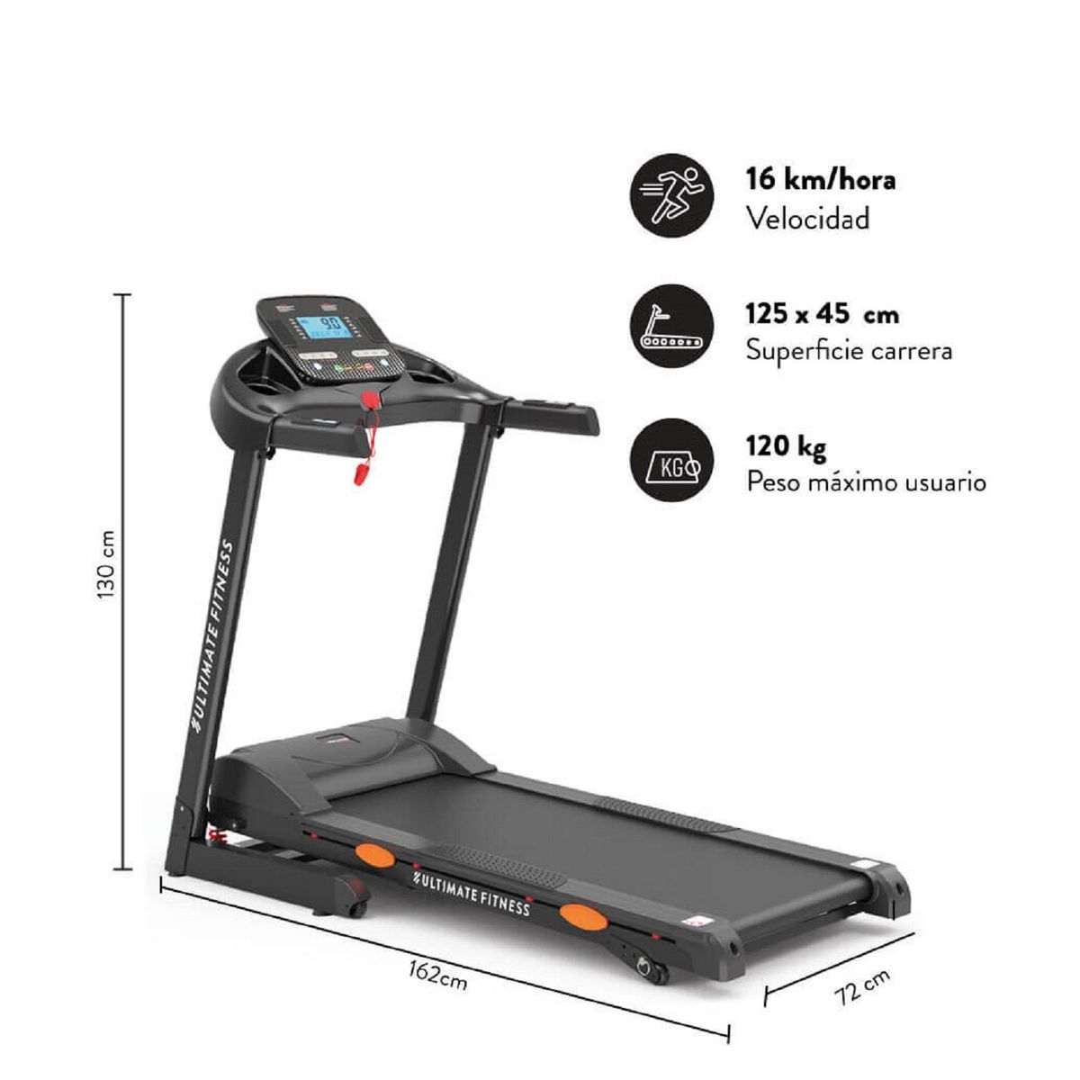 ULTIMATE FITNESS - TROTADORA ELÉCTRICA E500 PRO