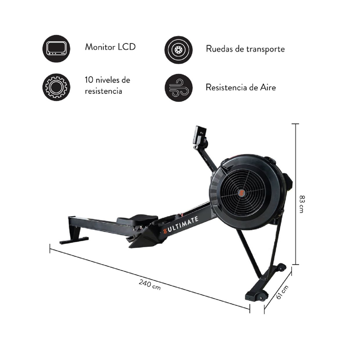 ULTIMATE FITNESS - REMADORA DE AIRE  BOGADORA AIR X300