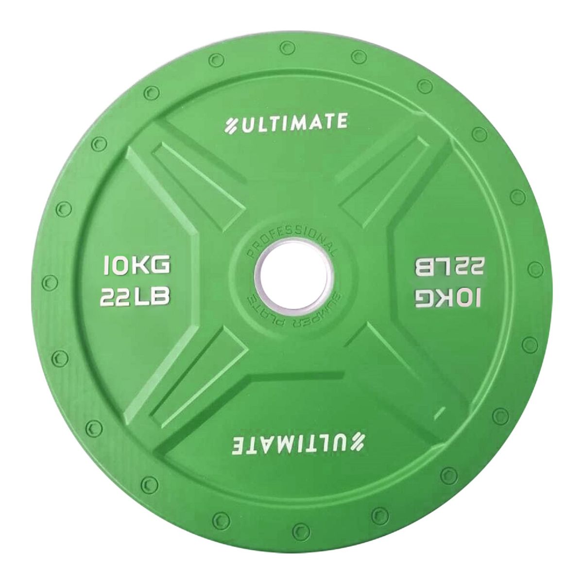 ULTIMATE FITNESS - DISCO OLÍMPICO BUMPER ELITE HEX 10 KG