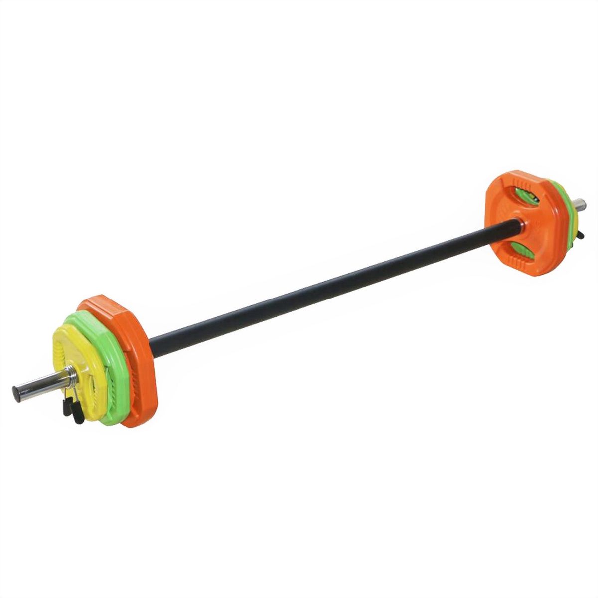 ULTIMATE FITNESS - SET BARRA Y DISCOS PUMP