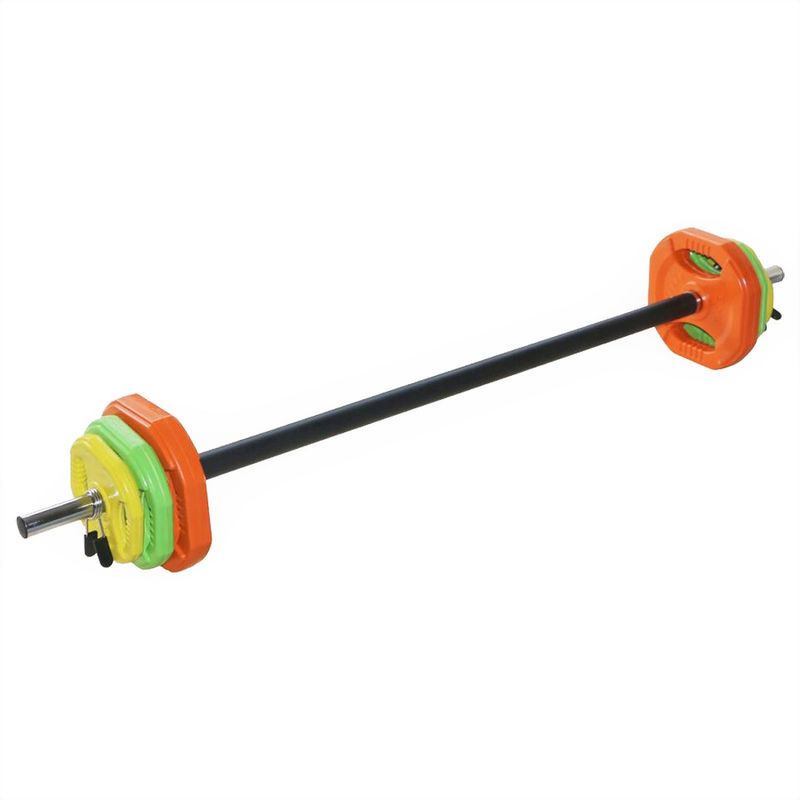 ULTIMATE FITNESS - SET BARRA Y DISCOS PUMP