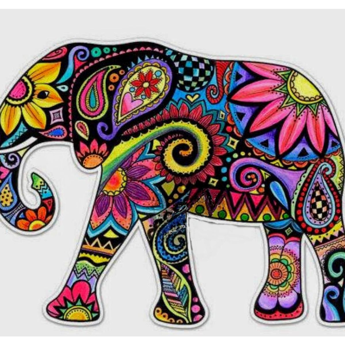 MI ARTE OCIO CONSENTIDO - Pintura por diamante Elefante 20x25 cm Diamond painting