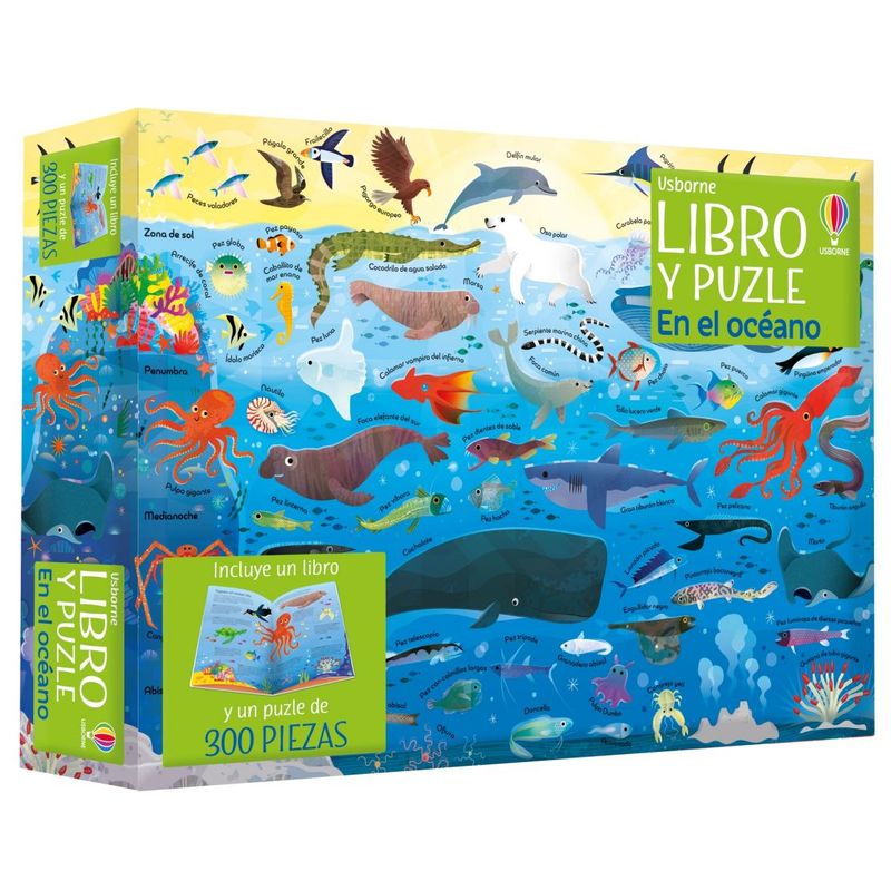 USBORNE - Libro Y Puzzle - En El Océano (300 Piezas)