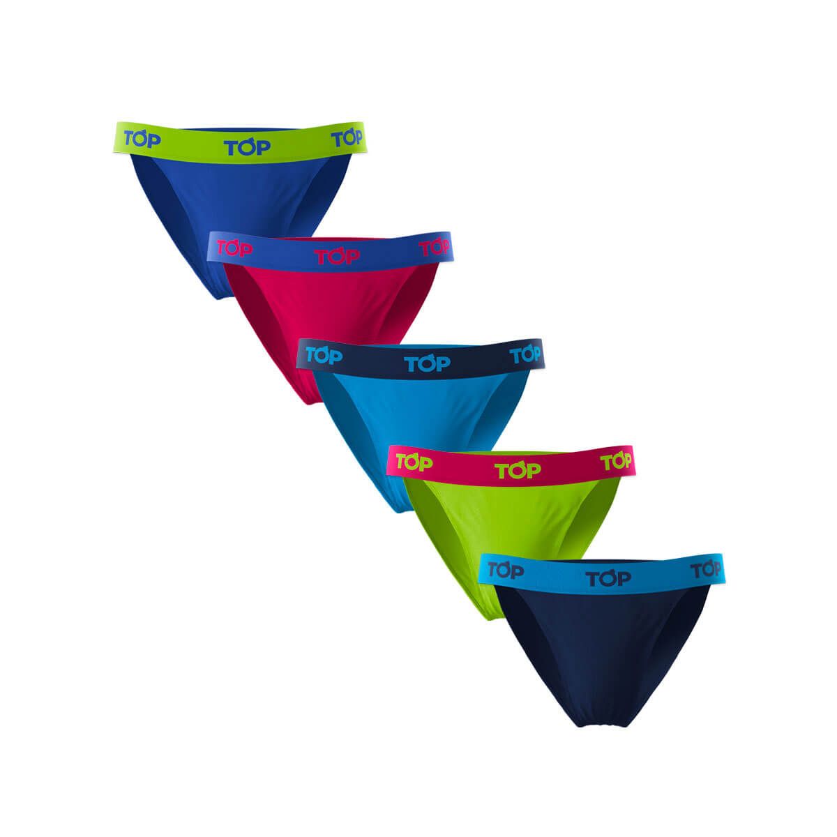 TOP - Slip Tanga Algodón Color Pack 5 C1