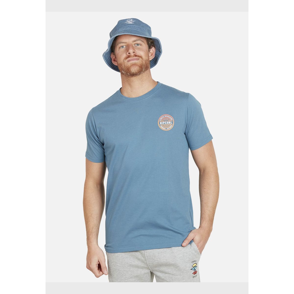 RIP CURL - Polera 6P276 Hombre Azul Rip Curl RIP CURL