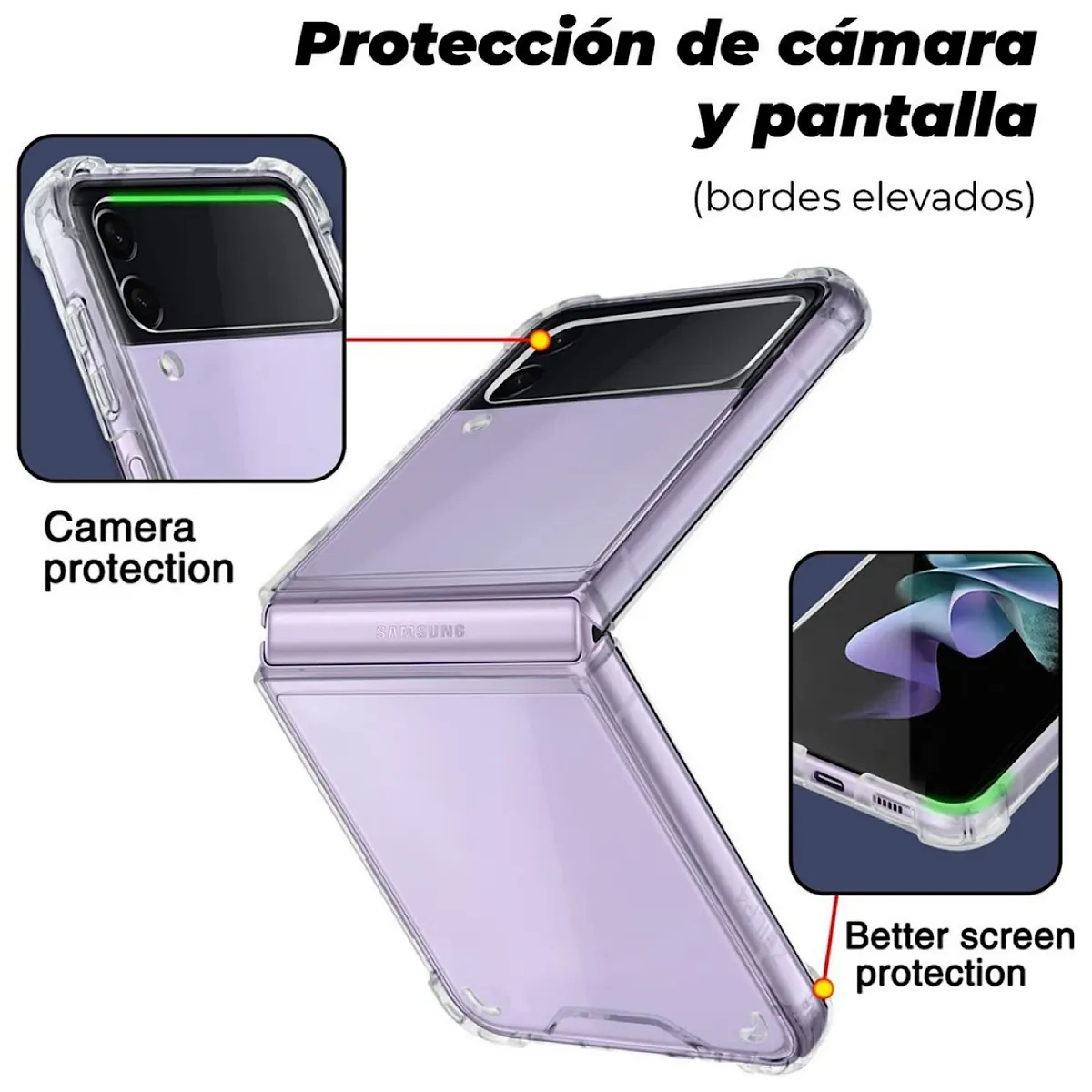 GENERICO - Carcasa Transparente Para Samsung Z Flip 4