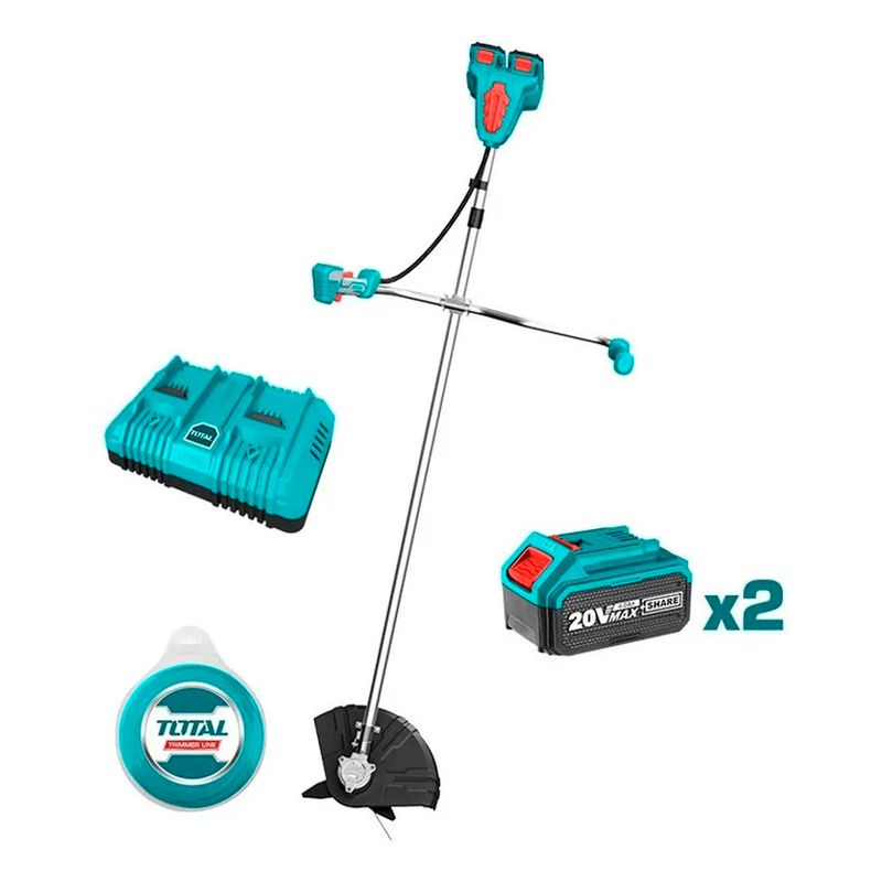 TOTAL TOOLS - Desmalezadora Orilladora Inalambrica 40v  2bat  Carg