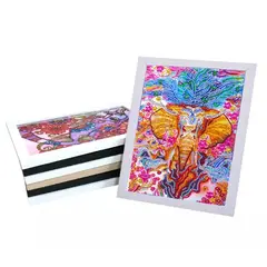 MI ARTE OCIO CONSENTIDO - Pintura diamante elefante indú 30x40 cm INCLUYE MARCO