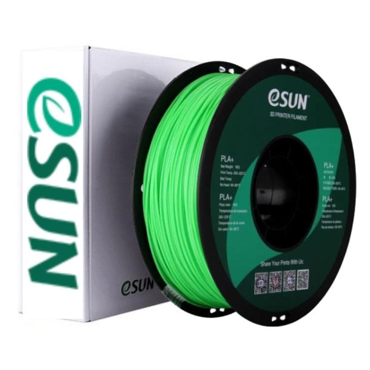 ESUN - Filamento 3D Pla Esun 1kg 175mm Verde Fluorescente