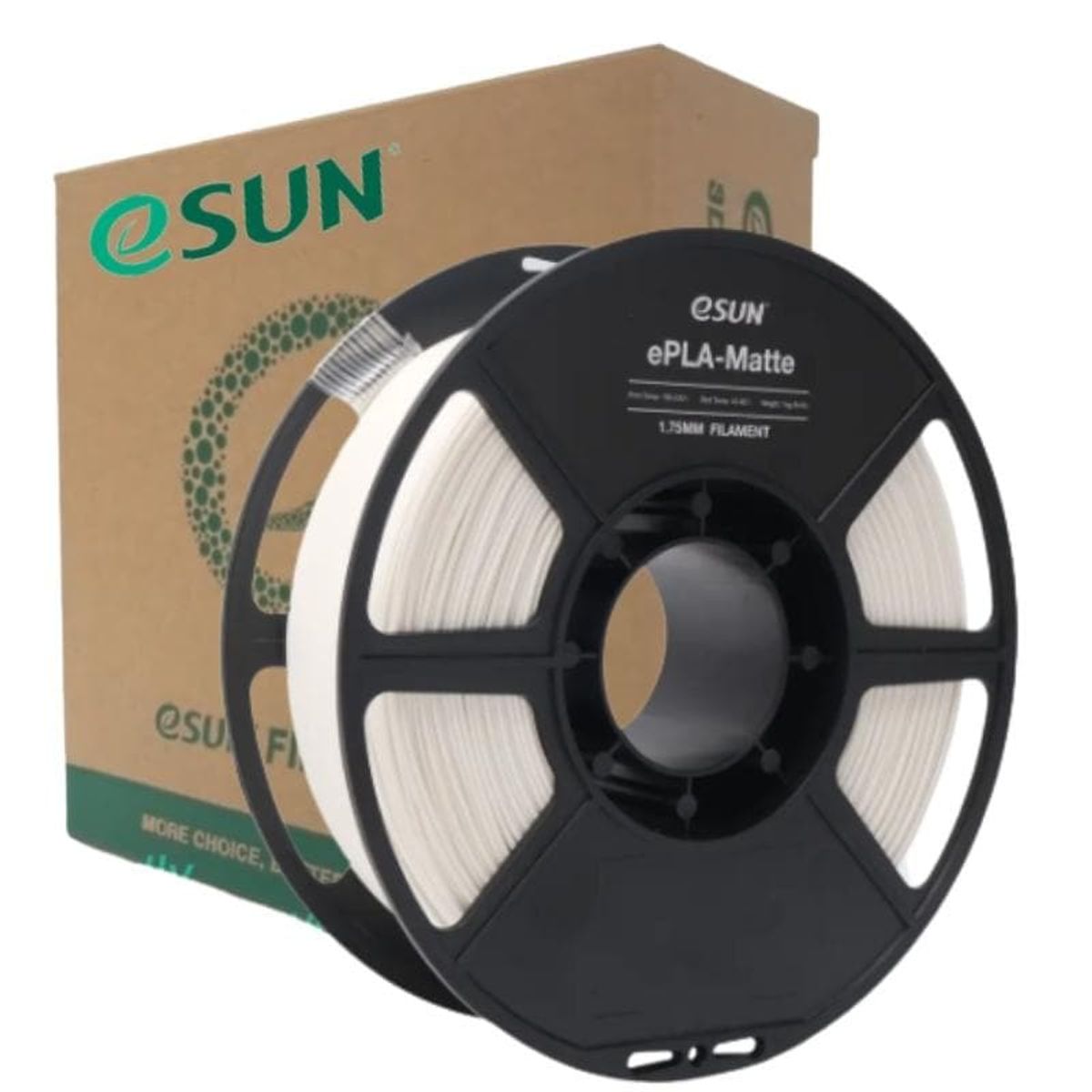 ESUN - Filamento 3D Pla Mate Esun 1kg 175mm Blanco Leche -filamentos