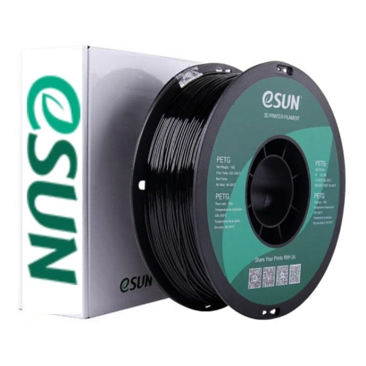 ESUN - Filamento 3D Petg Esun 1kg 175mm Negro - Filamentos
