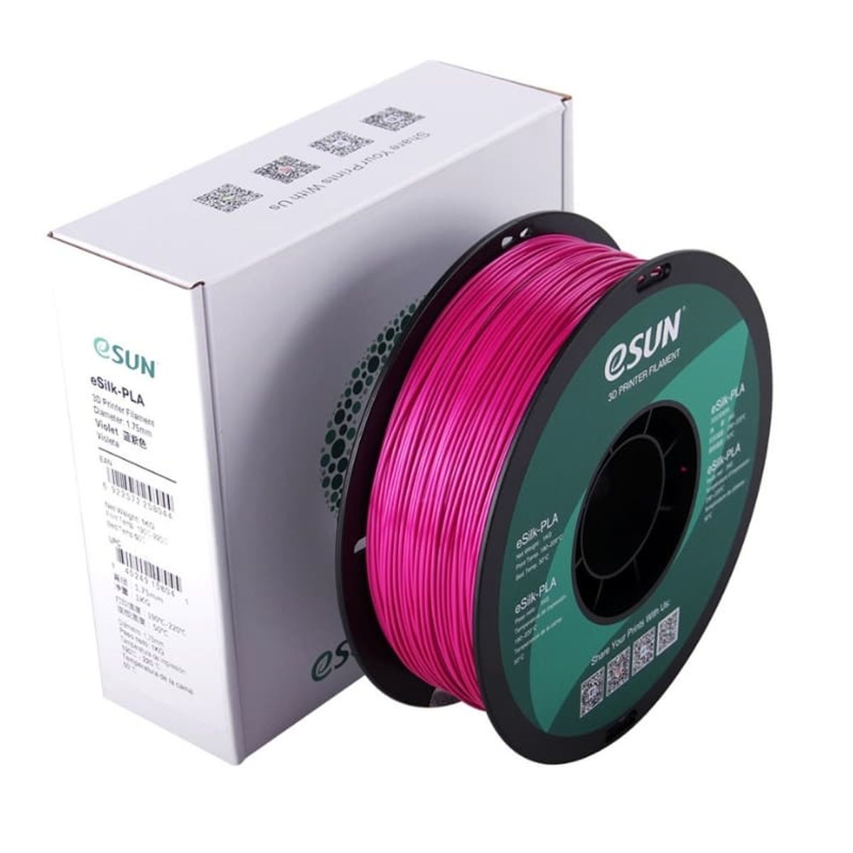 ESUN - Filamento 3D Pla Seda Esun  1.75MM Violeta - Filamentos