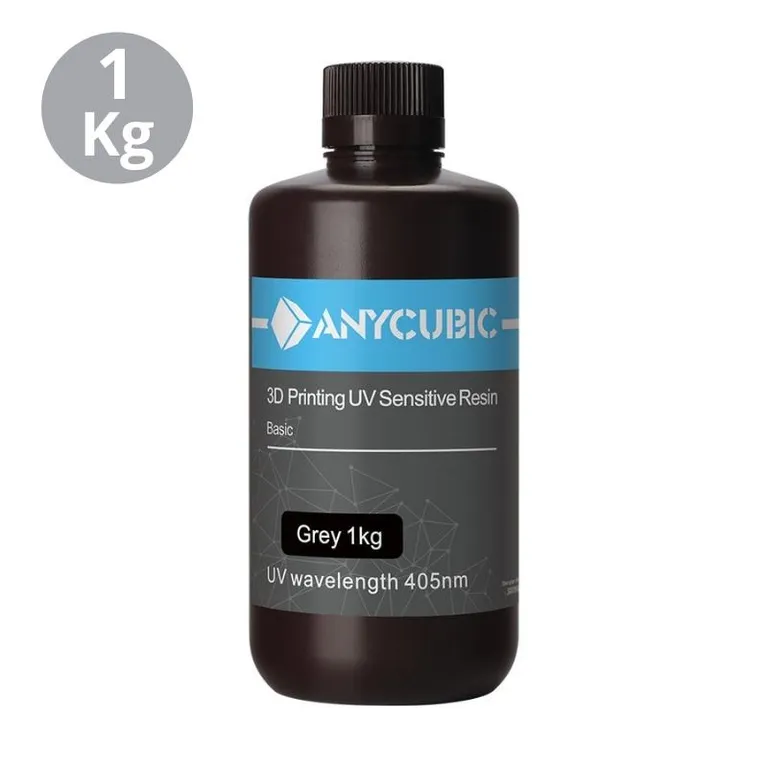 Resina 3D Para Impresoras Anycubic 3D 1000g Gris - Resinas