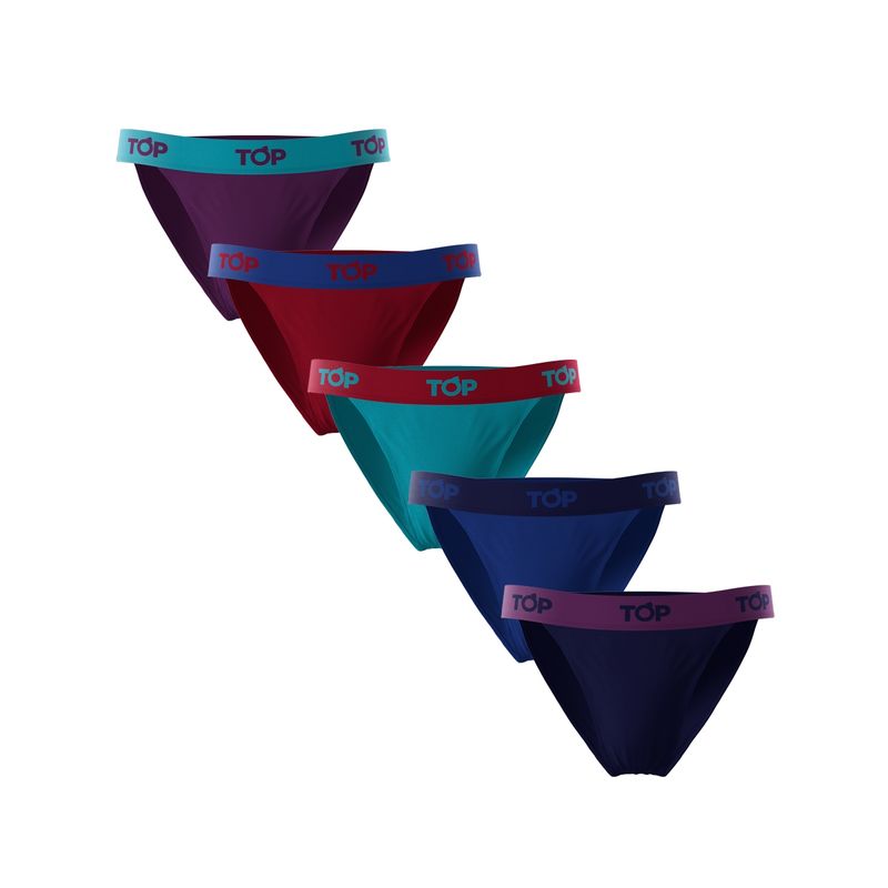 TOP - Slip Tanga Algodón Color Pack 5 C2