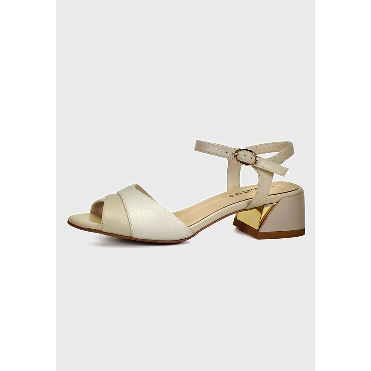 DEGAS - Sandalia Cuero Maur Crema DEGAS