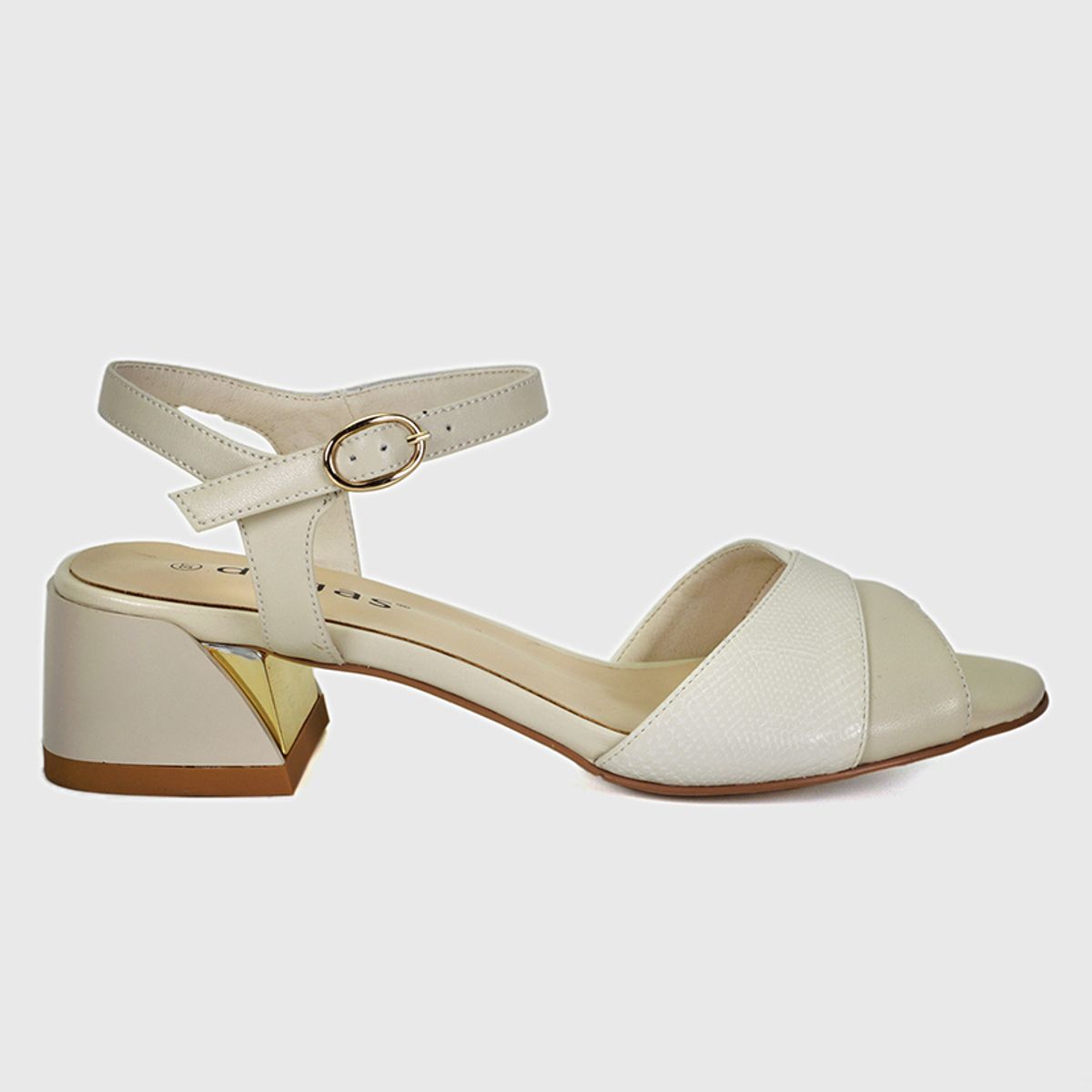 DEGAS - Sandalia Cuero Maur Crema DEGAS