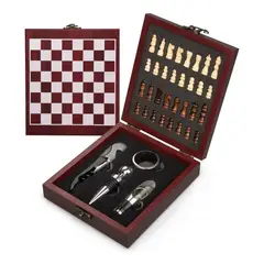 GENERICO - Set De Juego Ajedrez Con Accesorios Vino Sacacorchos