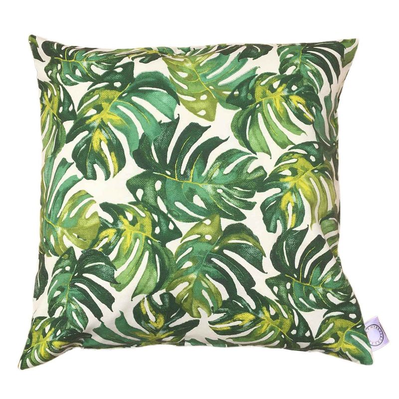 ELIZABETH PEPER - COJIN DECORATIVO DISEÑO PLANTAS VERDES 50X50 RELLENO.