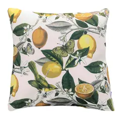 ELIZABETH PEPER - FUNDA COJIN DECORATIVO LIMONES AMARILLO Y VERDE 50X50.