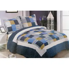 GENERICO - CUBRECAMA 2 PLAZAS ESTAMPADO CON FUNDAS DE ALMOHADA
