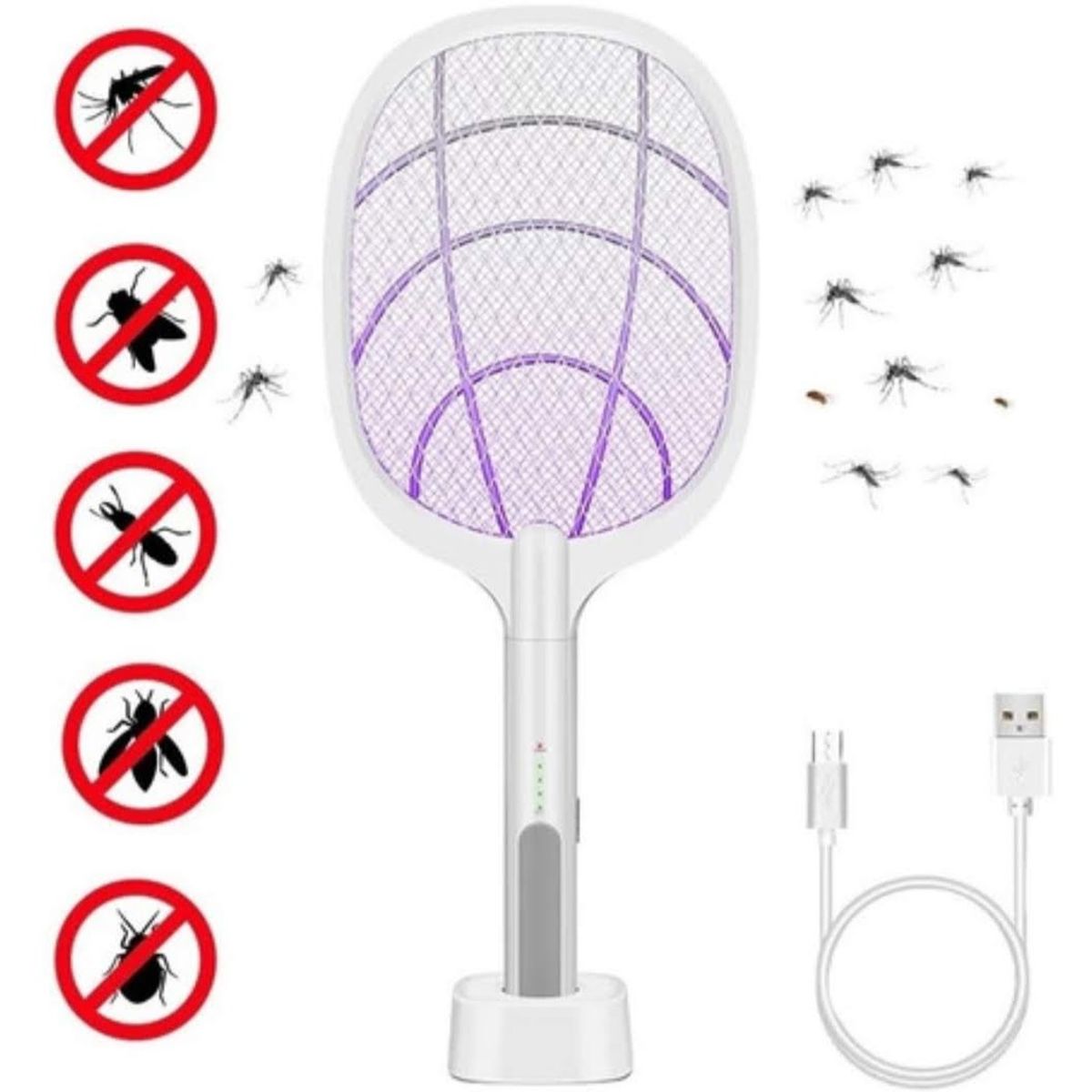 GENERICO - Matamoscas Mosquitos Recargable Usb Uso Manual y Atracción